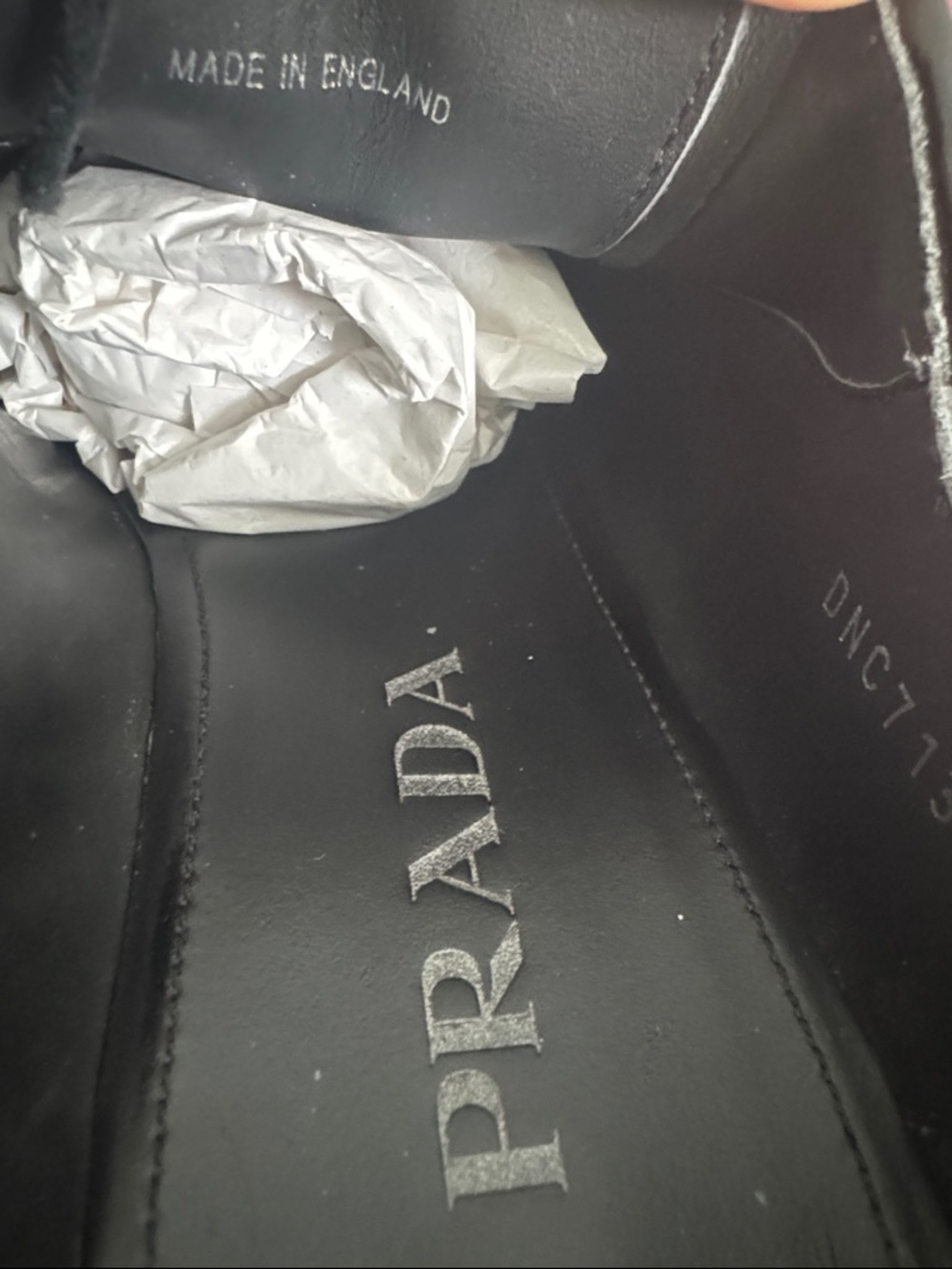 Prada Black Leather Derby Shoes size 36.5 with box - Picture 15 of 17